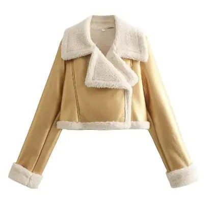 מעיל דמוי פרווה לנשים – חורף חם בסטייל יוקרתי ונועז